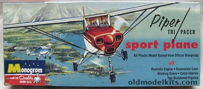 Monogram 1/32 Piper Tri-Pacer Sport Airplane - (Tripacer), 0025 plastic model kit